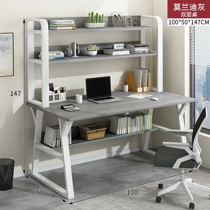 

SH 2023 Year Aoliviya Official New Desk Chair Set Student Bookshelf Combination Integrated Computer Desktop Desk Bedroom Simpl