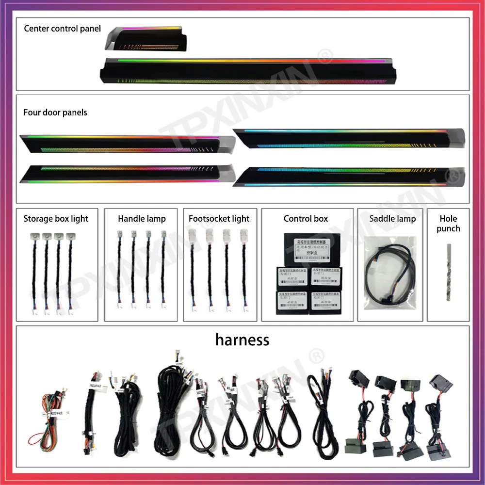 Автомобильная осветительная система 64 цвета интерьер для Porsche Panamera