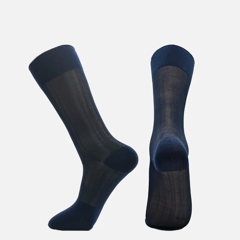

Middle-aged and Elderly Men's One Size Nylon Thin Stockings Solid Color Flat Straight Business Men's Stockings