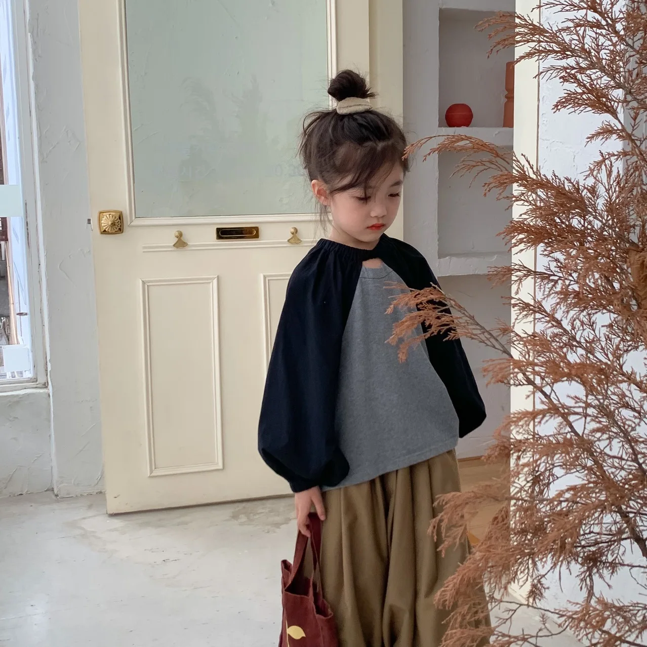 RiniLucia Baby Girls Clothing Sets Autumn Batwing Sleeve Kids Girls Clothes Cotton Shirts+Pants Outfits Children Casual Suits