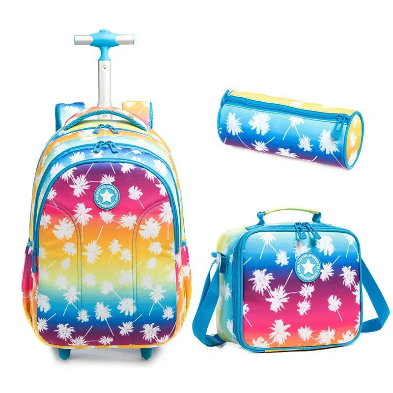 

trolley school bags with wheel Travel Trolley Luggage Bags Children Schoolbags girls boys Kids Backpacks Mochila Infantil 2023
