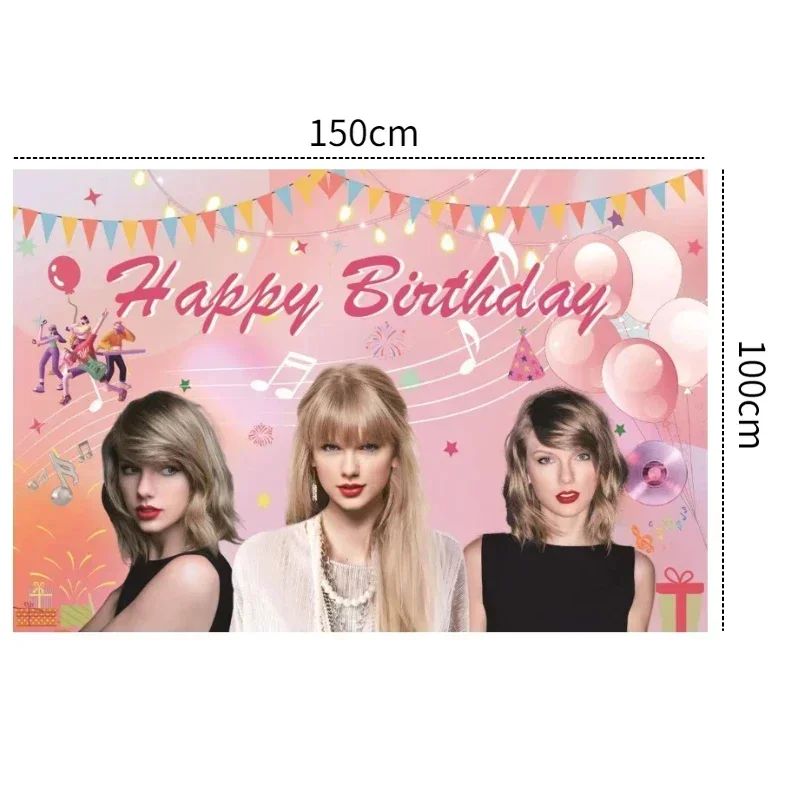Набор украшений на тему Singer Swifts, Тейлор, детский фон для дня рождения, ткань, воздушный шар, баннер, топпер для торта, принадлежности для детского душа (art.: 3920ca0b511eb) - 3920ca0b511eb