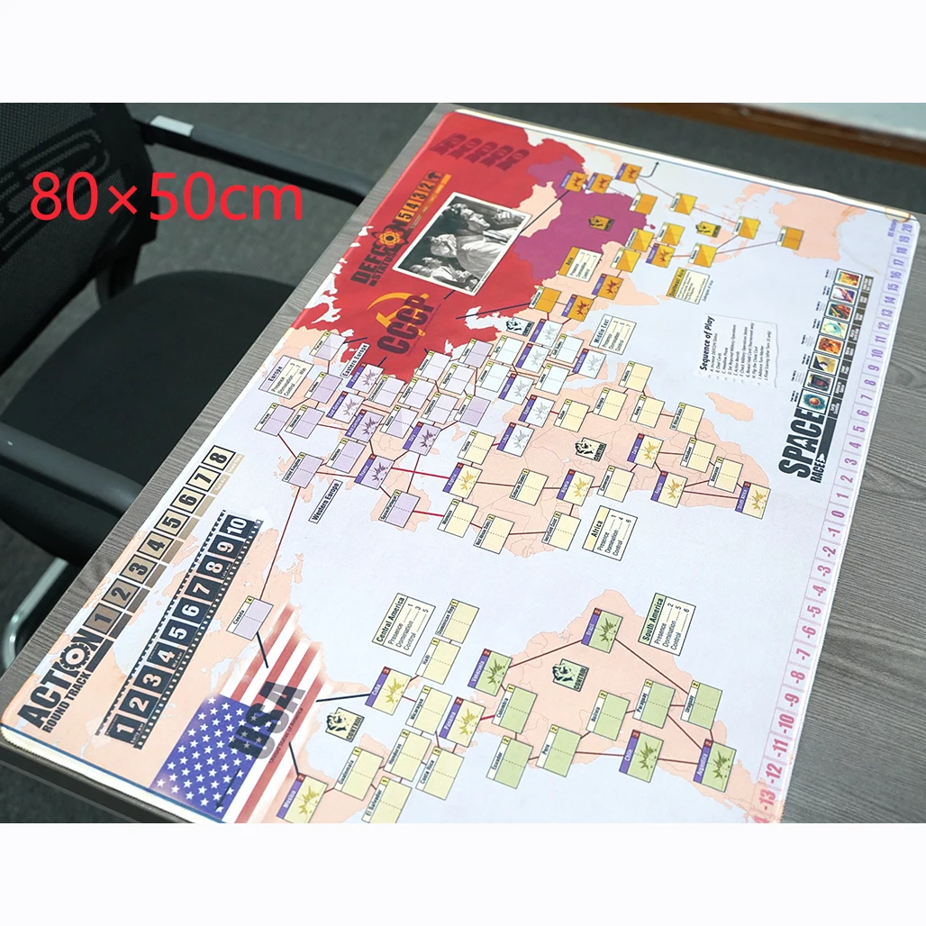 Playmat Board Game Accessories Mat And Twilight Struggle Map With Large Original Size 1:1 Scale Map