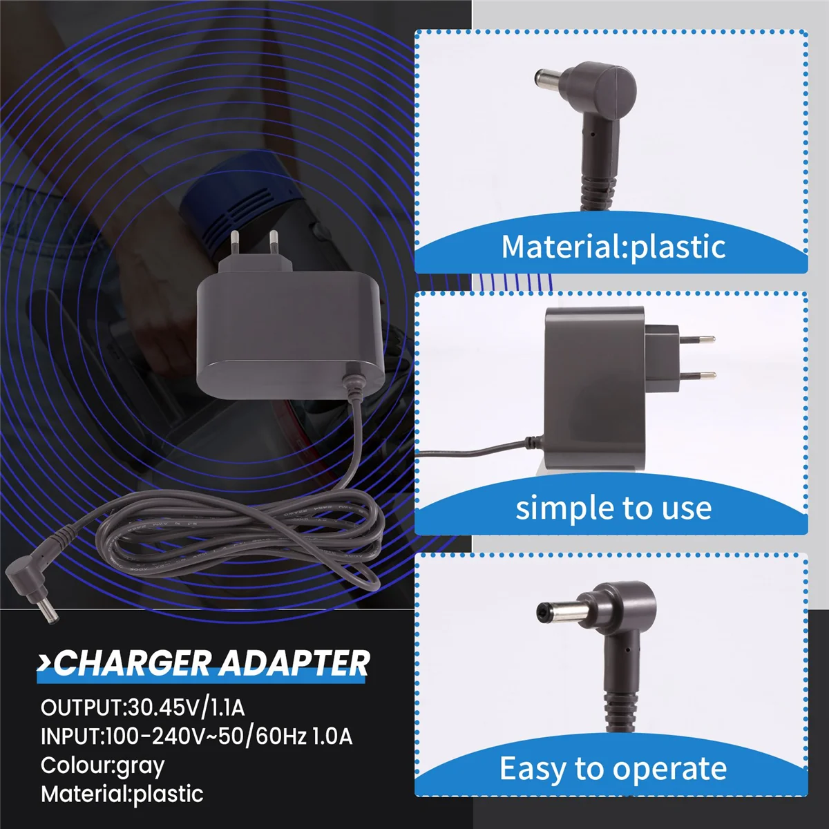 Зарядное устройство для пылесоса Dyson V10 V11 адаптер шнура питания сменные детали