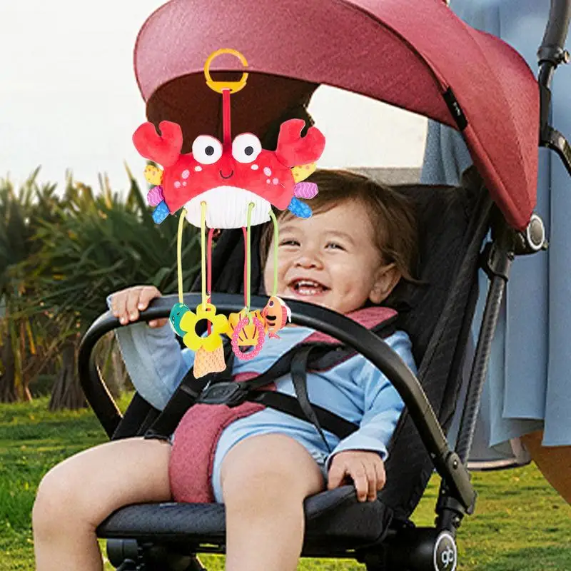 Игрушка на веревке мягкая плюшевая игрушка в форме краба сенсорная развивающая