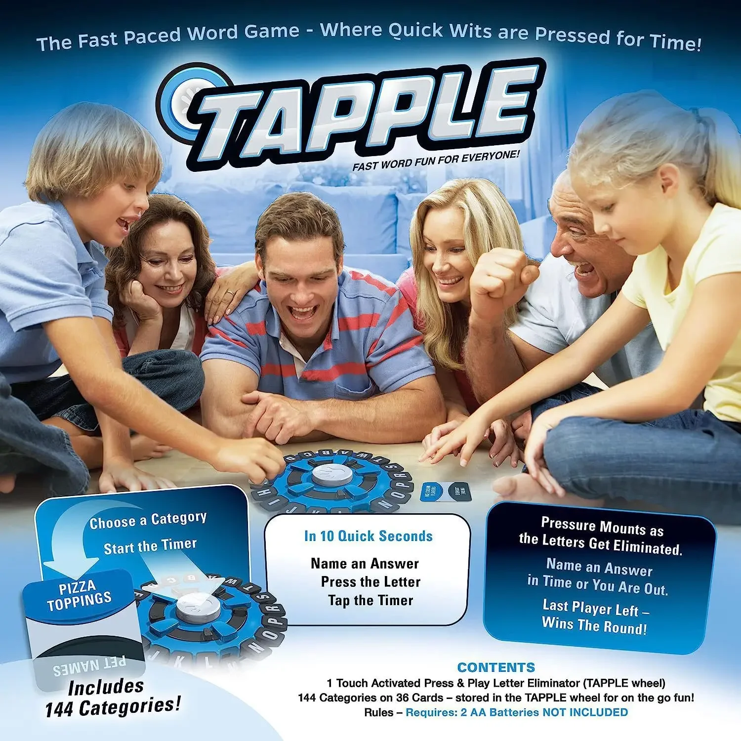 Новая настольная игра Tapple Basta Think Word Game Fast-Paced Family The Quick Thinking Letter Pressing Puzzle Games для