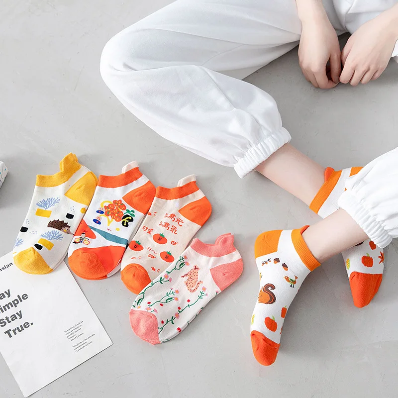 

Women's Colorful Funny Novelty Ankle Socks Casual Cute Cotton No Show Low Cut Socks