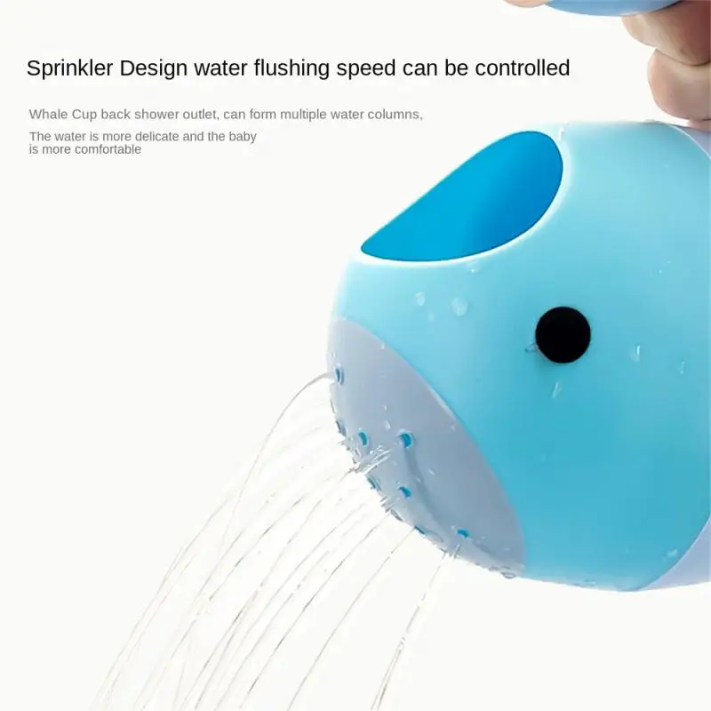 

Convenient Baby Shower Spoons Shower Design Flushing Whale Toddle Shampoo Cup Fall-resistant Kids Bath Tool