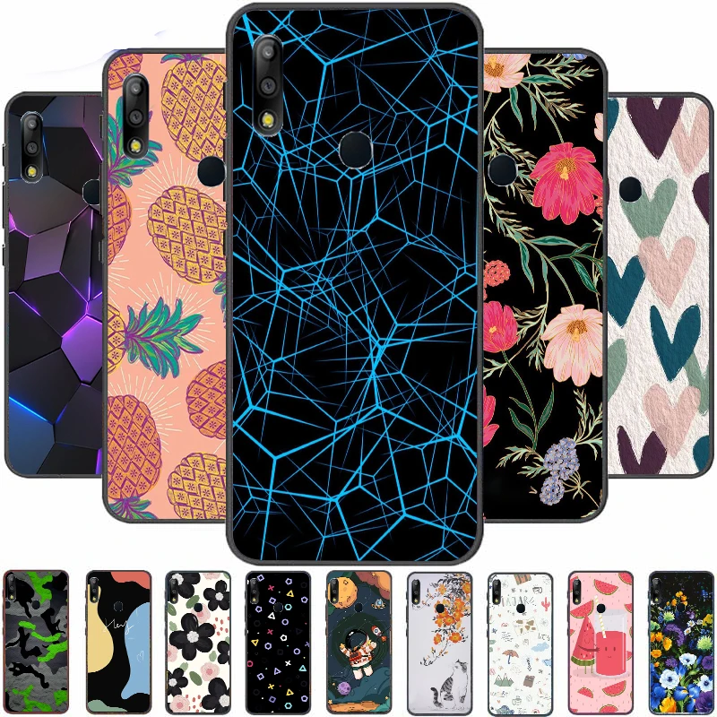 

For ASUS ZenFone Max Pro M2 ZB631KL Case Painted Soft TPU Silicone Back Cover Phone Cases Bumpers Oil Painting