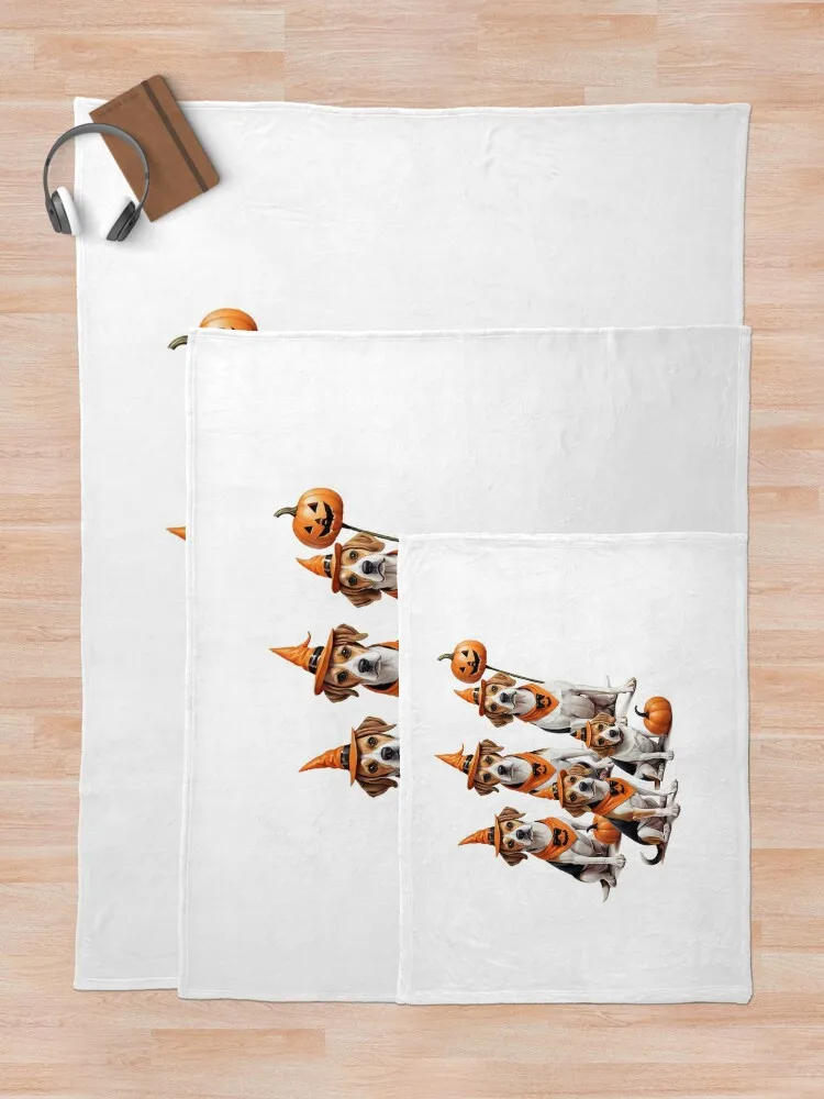 Счастливый Хэллоуин плед с изображением бигля и собак термобелье для