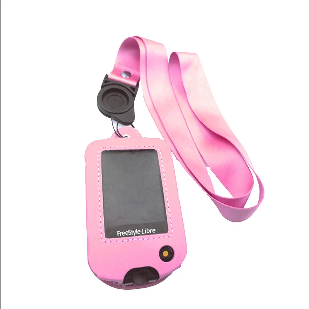 ABBOTT LIBRE FREESTYLE Reader Защитный чехол Кожаный на шее Тестер уровня глюкозы в крови