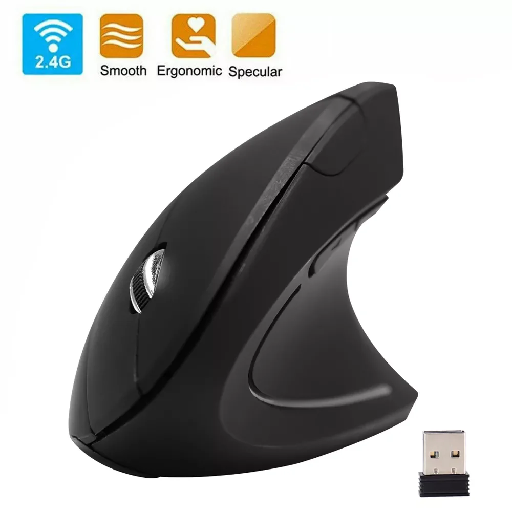 

Vertical Mouse Gaming Mouse USB Computer Mice Ergonomic Desktop Upright Mouse 1600 DPI for PC Laptop Office Home