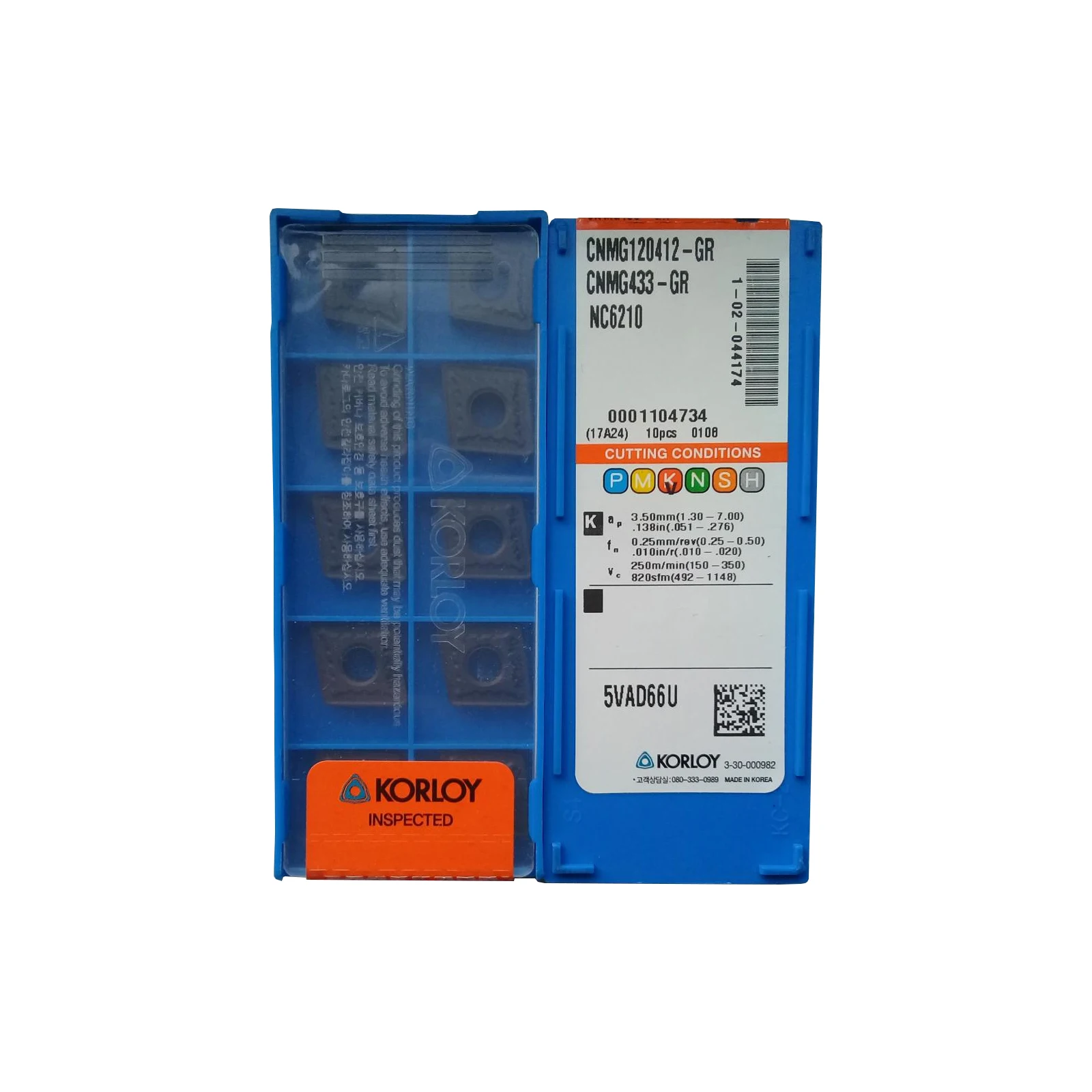 

KORLOY 100% Original CNMG120416 CNMG120408 CNMG160612 CNMG160608 GR NC3030 Turning Tool CNMG Quality CNC Lathe Insert Tools