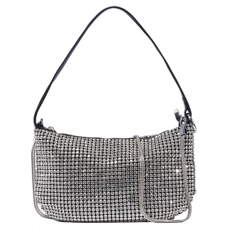 

Women's Fashion Luxury Designer Bags 2022 New Rhinestone Travel Vacation Handbag Party Shoulder Shining Chain Crossbody Bag
