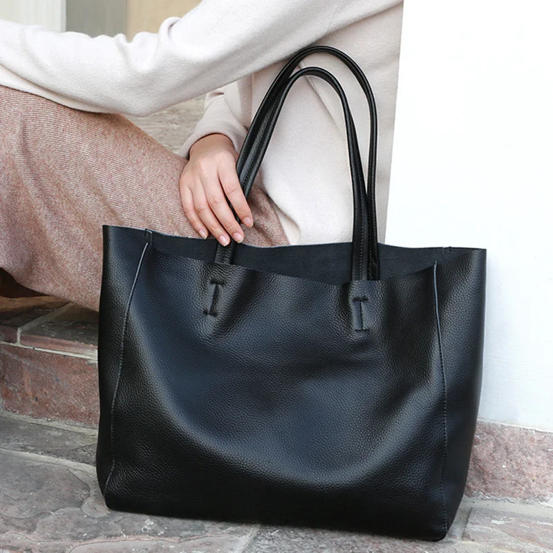 Women's Large Tote Bags Luxury Leather Tote Bags and Wallets Leather Brown Large Shopping Bag Women's Travel Tote Bags 2022 New