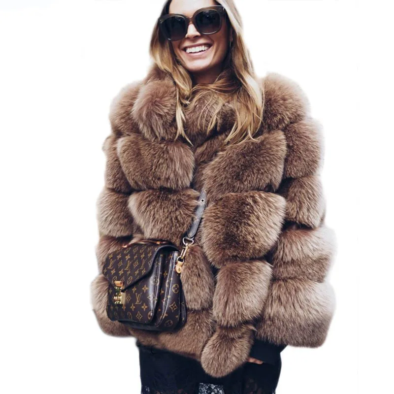 Fur Women's New Fur Coat Slim Standing Collar Fur Women