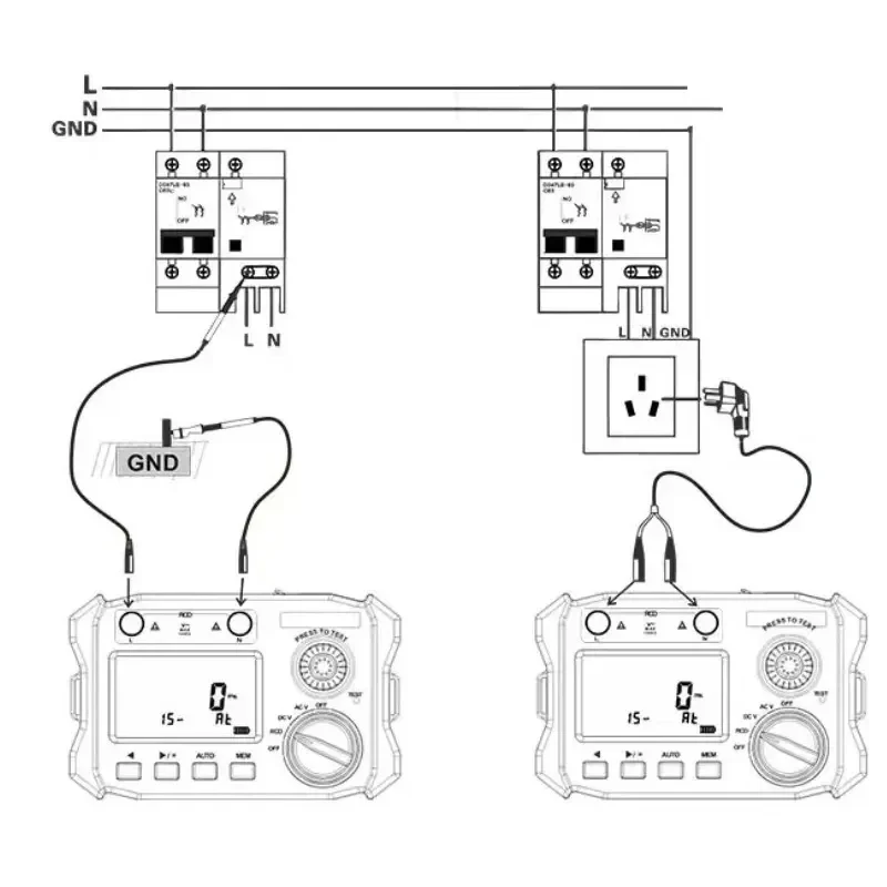 Тестер Утечки ES9032 детектор остаточного тока работает от 15 до 1000 мА десять передач