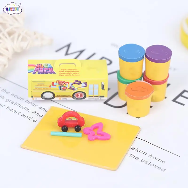 

1Set 1:12 Scale Mini Dollhouse Miniature Colorful Clay Set For Doll House Accessories For Kids Educational Toys