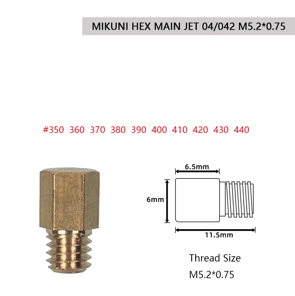 

Для MIKUNI VM TM TMX 10 шт. основные форсунки карбюратор 4/042 форсунки для скутера Размер сопла 70-440 карманный тюнер большой шестигранный тип gicleur
