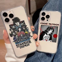 stranger things phone cases for iphone 11 12 13 mini se 2020 6 6s 7 8 plus x xs xr pro max pattern clear cover shell