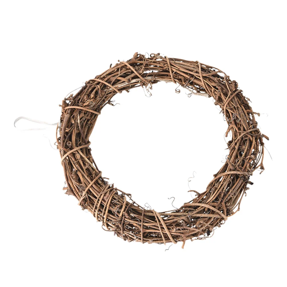 

Wreath Rattan Ring Garland Christmas Grapevine Vine Xmas Natural Door Dried Twig Branch Diyhand Material Party Front Frame Wire