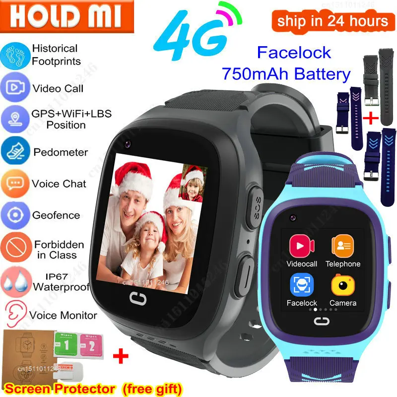 

Детские Смарт-часы 4G, GPS, Wifi, видеозвонки с блокировкой лица, SOS трекер IP67, Водонепроницаемые Детские умные часы, камера VS Y95 A36E 4G