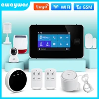 Wifi GSM tuya Wireless alarm system for smart life home security protection residential house fire detector Door Motion sensor