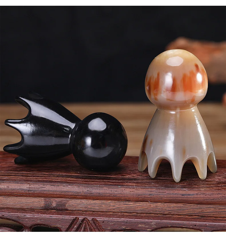 

Белая и черная Массажная расческа в форме осьминога, Антистатическая расческа в форме осьминога, инструмент для массажа