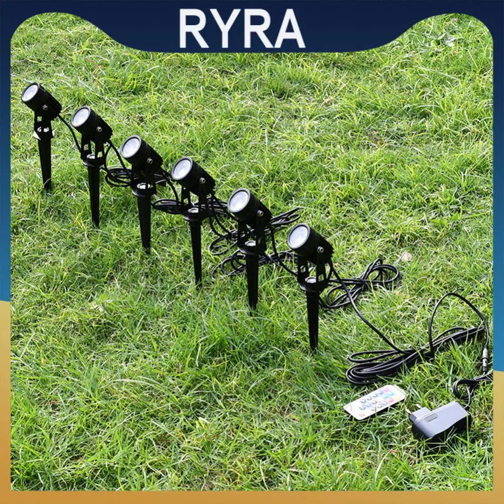 

Led Garden Lights Lawn Lamp Outdoor Ground Light Rbg Wireless Remote Control Waterproof 2/4/6/8/10 In 1 Christmas Spotlight