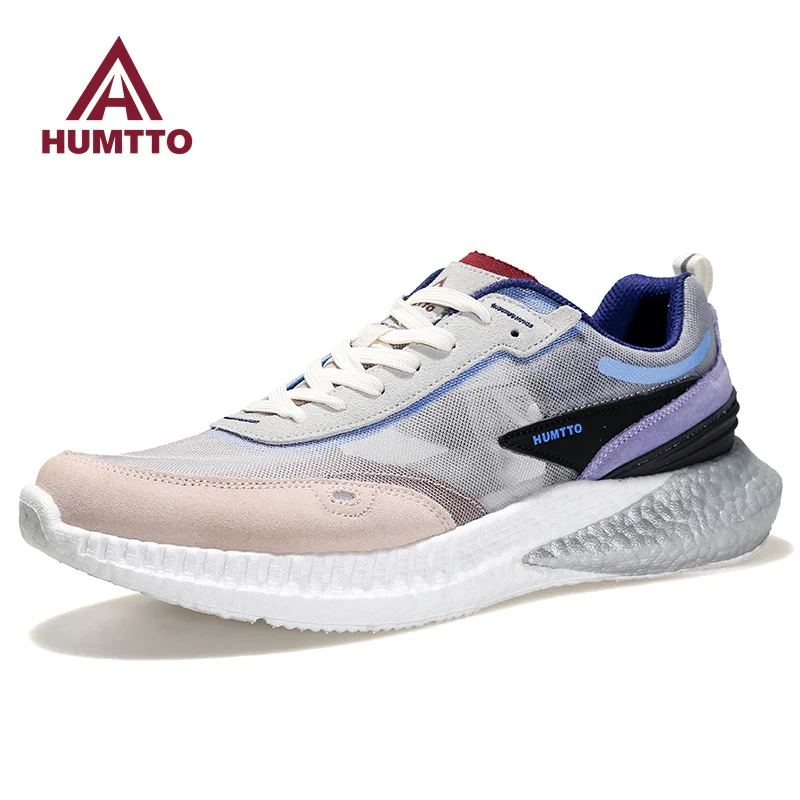 HUMTTO Jogging Designer Sneakers for Men 2022 Breathable Trail Running Shoes Man Sport Luxury Mens Shoes Brand Casual Trainers