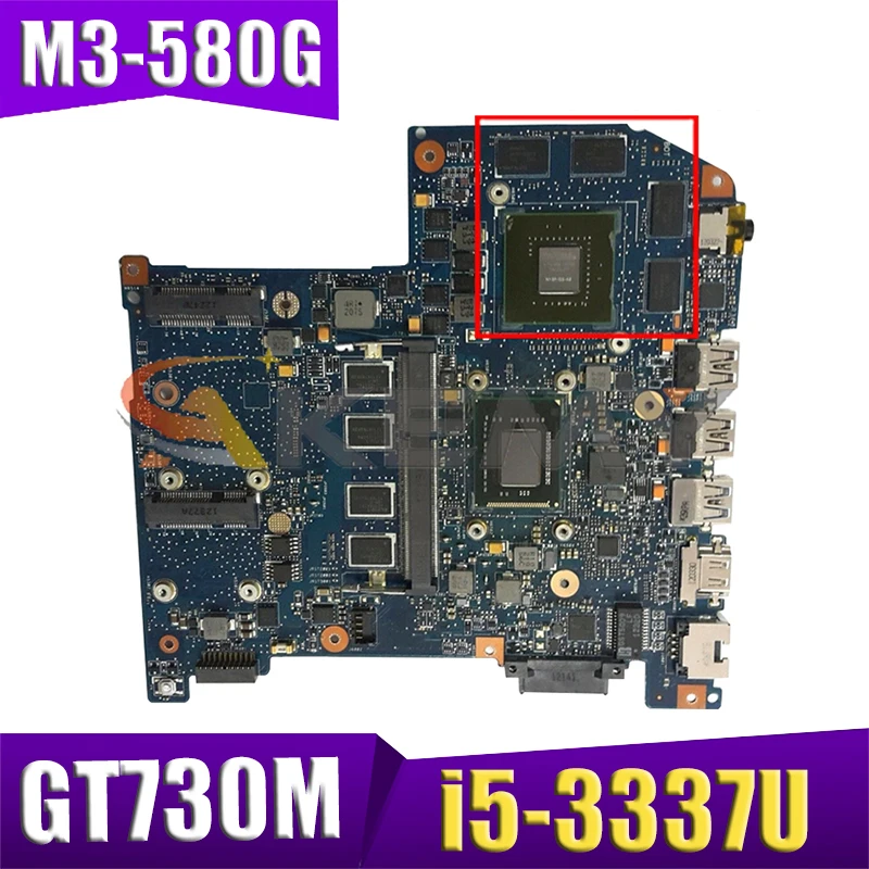 

Материнская плата AKEMY NBM5J11005 NB.M5J11.005 для ноутбука acer Aspire M3-580G GT730M JM50, материнская плата SR0XL, i5-3337U 4 Гб памяти