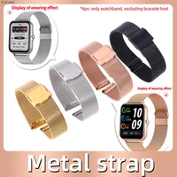 replacement metal strap mesh strap for l21l20l16p22p25b57p36 smart watchblackgoldsilverrose goldaccessories 20mm22mm
