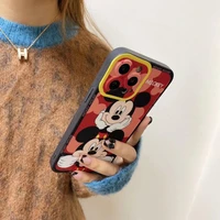disney mickey fashion cartoon cases for iphone 13 12 11 pro max xr xs max 8 x 7 2022 all inclusive shatter resistant back cover