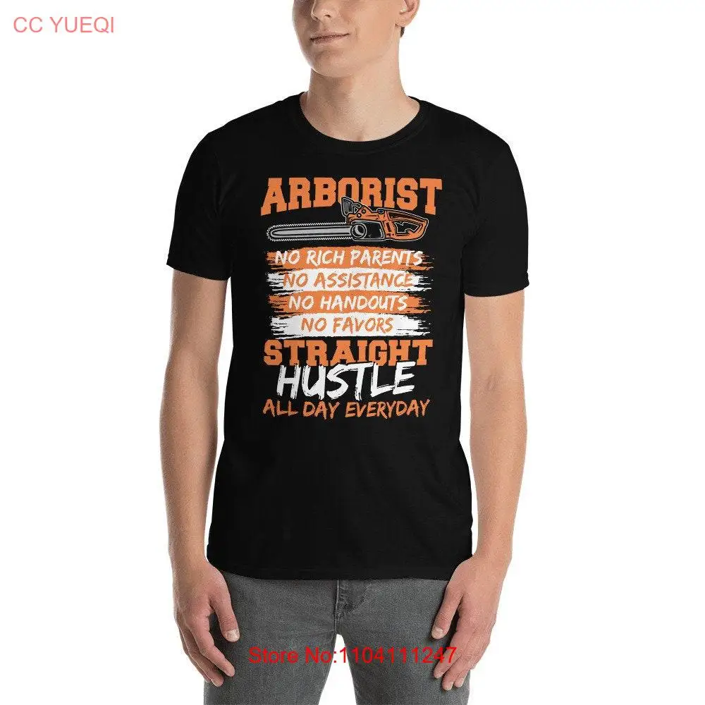 Прямая футболка Hustle Chainsaw Arborist с длинными или короткими рукавами
