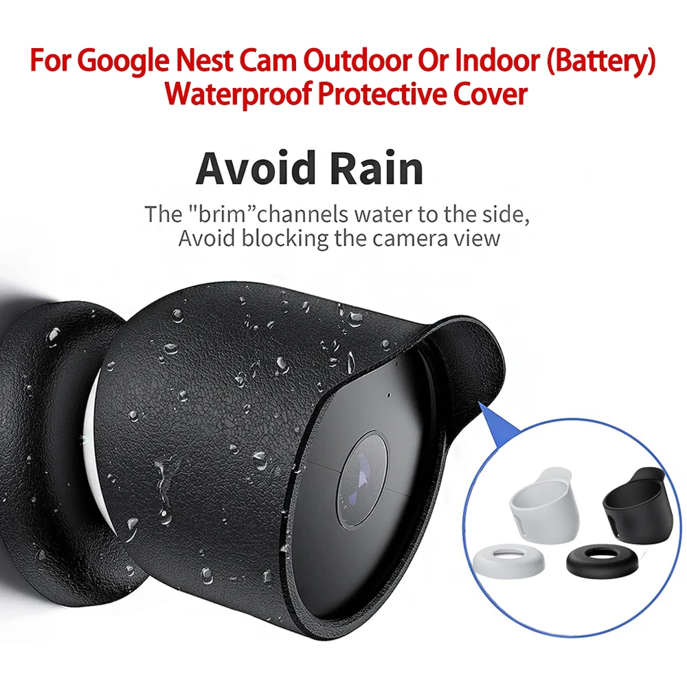 For Google Camera Waterproof Silicone Case For Google Nest Cam Outdoor Or Indoor (Battery) Security Camera Protective Cover
