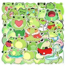 10/50 Pcs Cartoon Cute Frog DIY Graffiti Stickers Pack for Kid Laptop Scrapbooking Notebook Wall Car Stationery Diary Kids Decal