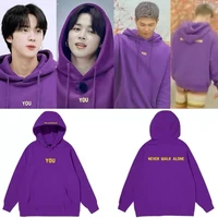 fashion korean style kpop bangtan boy kpop clothes jimin k pop hoodie sweatshirts pullovers never walk alone printed hooded tops