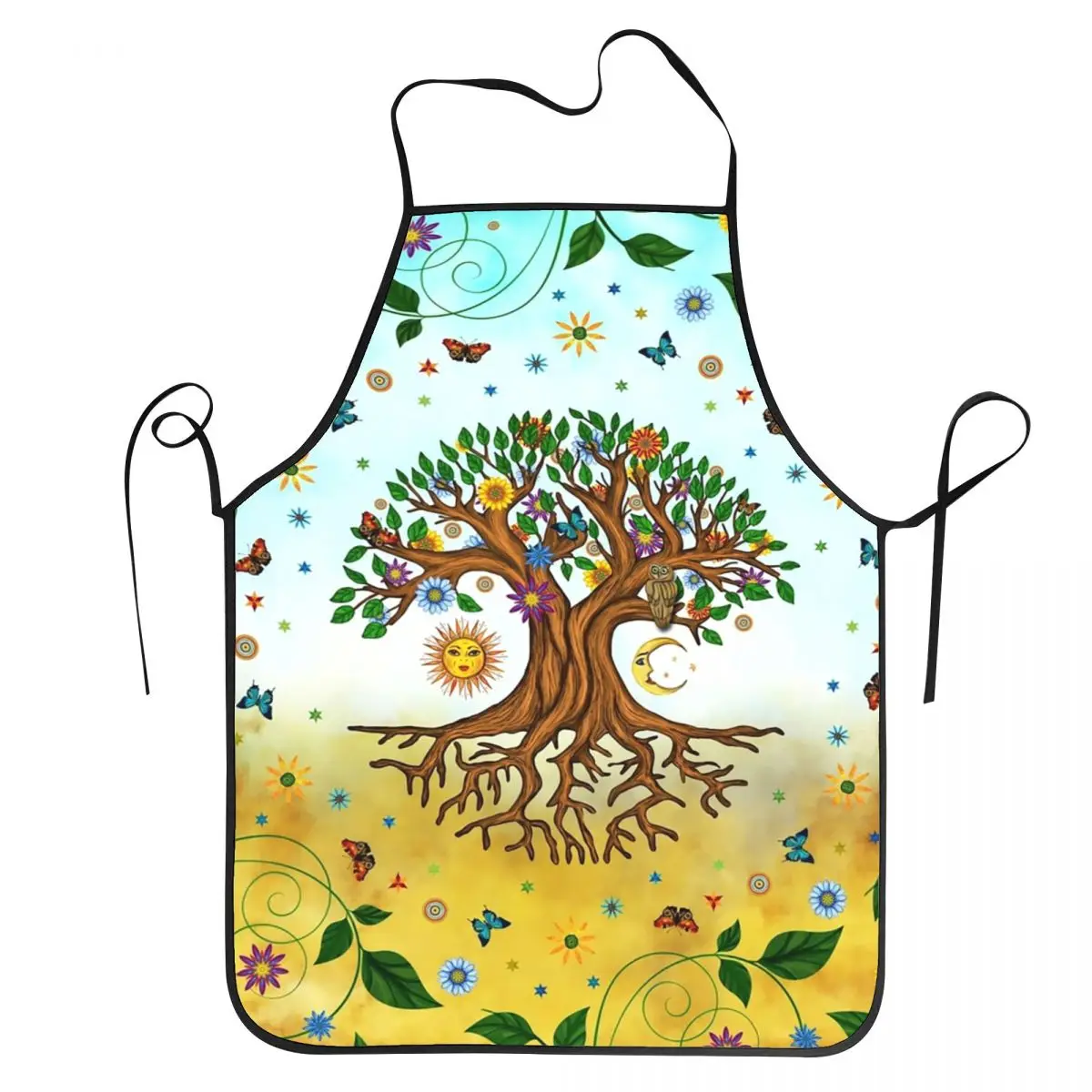 

Нагрудник на заказ, причудливые фартуки с деревом жизни для мужчин, женщин, мужчин, унисекс, для взрослых, шеф-повара, кухни, фартук для готов...