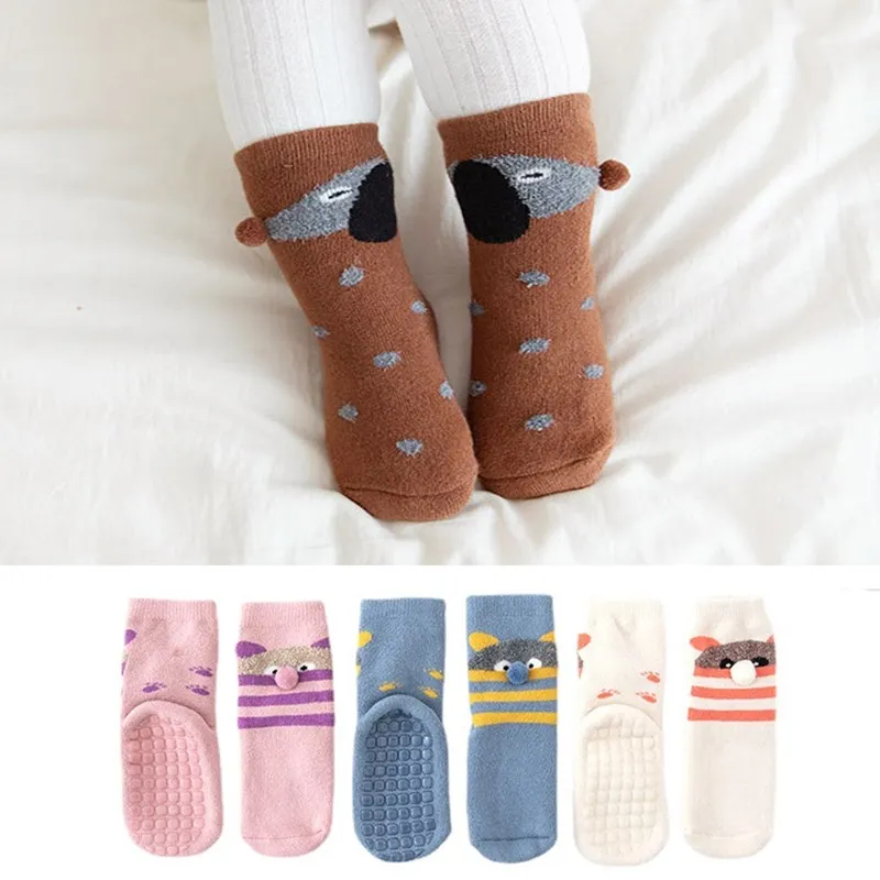 

3 Pairs/lot Newborn Baby Socks 2022 Ins Style Spanish Cartoon Toddler Socks for Baby Girl Boys Clothing Infant Non-slip Sock