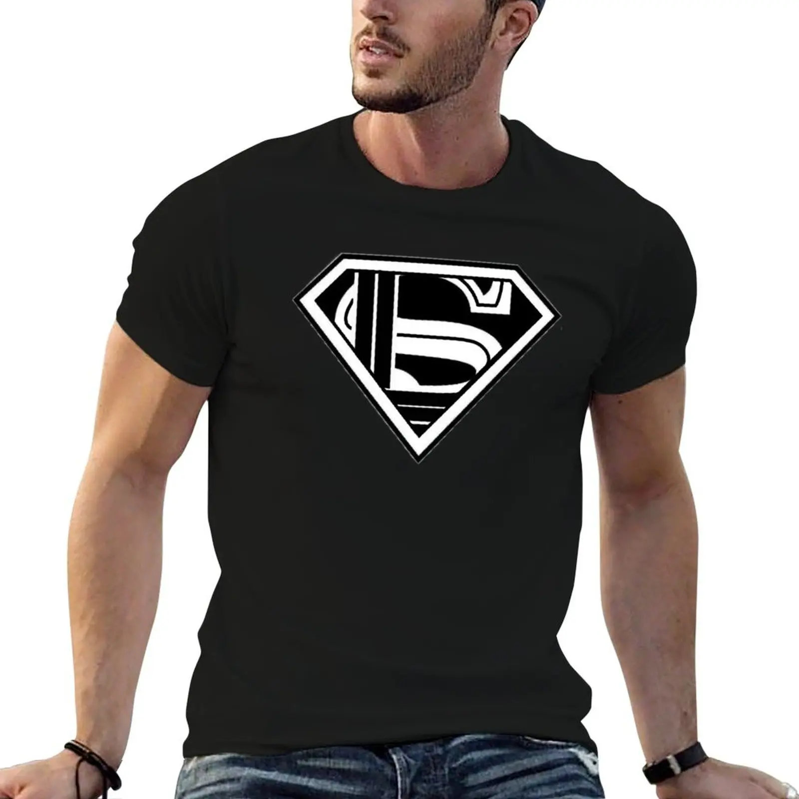 Фото Классическая футболка с символом SuperCorp, повседневная футболка для летнего отдыха №1