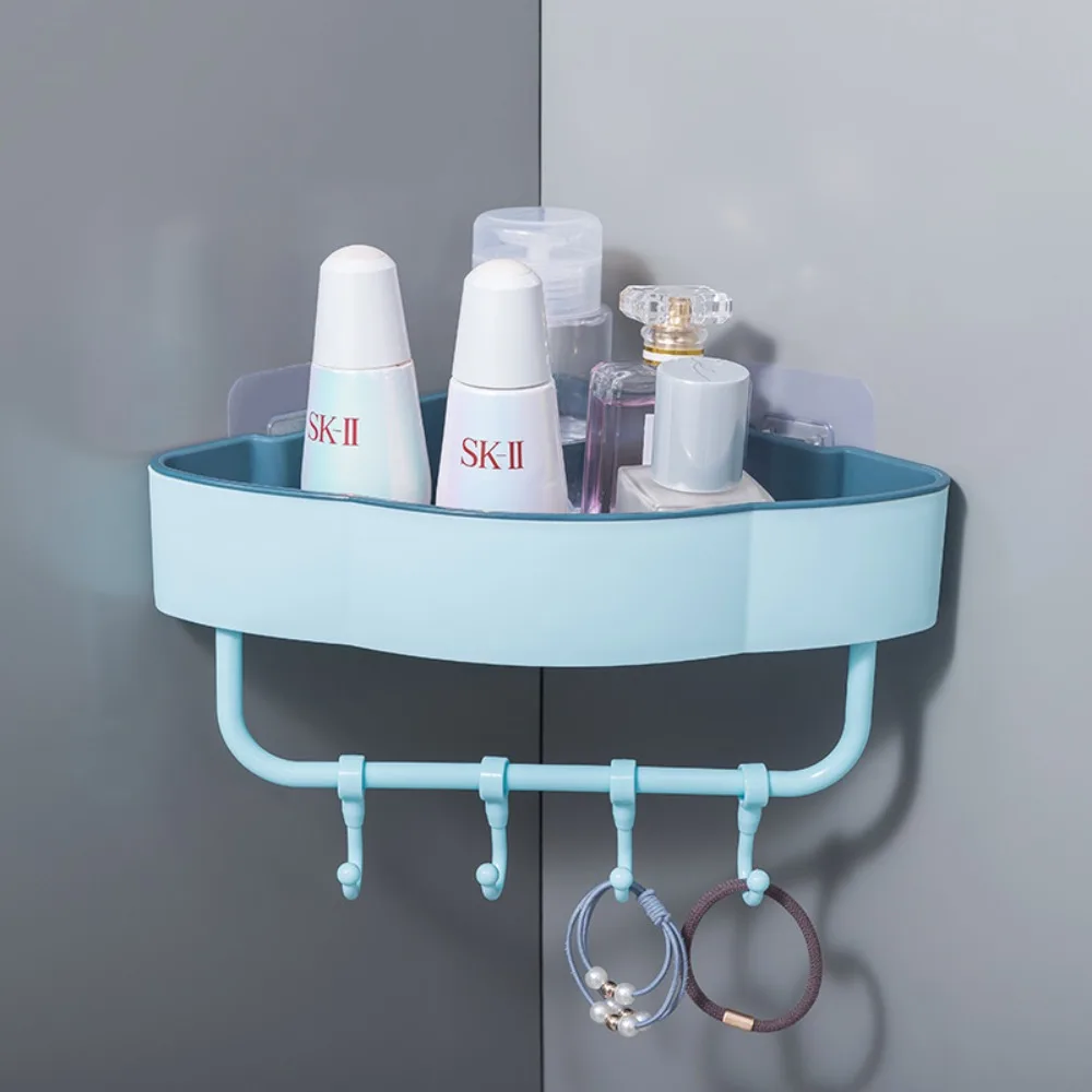 

Plastics Bathroom Shelf Racks Shower Shampoo Storage Holder with Suction Cup No Drilling Wall Mount Kitchen Bathroom Accessories
