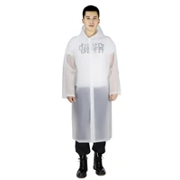 fashion peva women man raincoat thickened waterproof rain poncho coat adult clear transparent camping hoodie rainwear suit