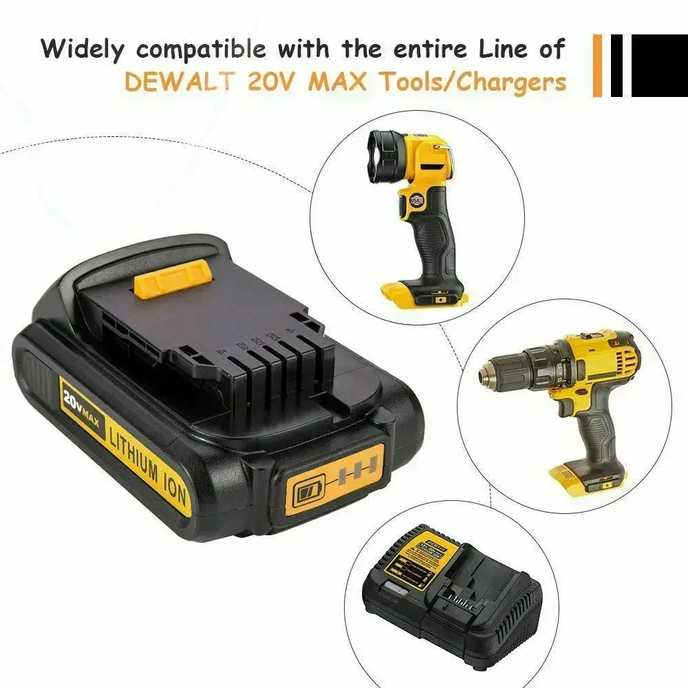 Сменный литиевый аккумулятор 20 В 3 0 Ач DCB201 для DeWalt MAX DCB184 DCB200 DCB182 DCB180 DCB181 DCB206 L50