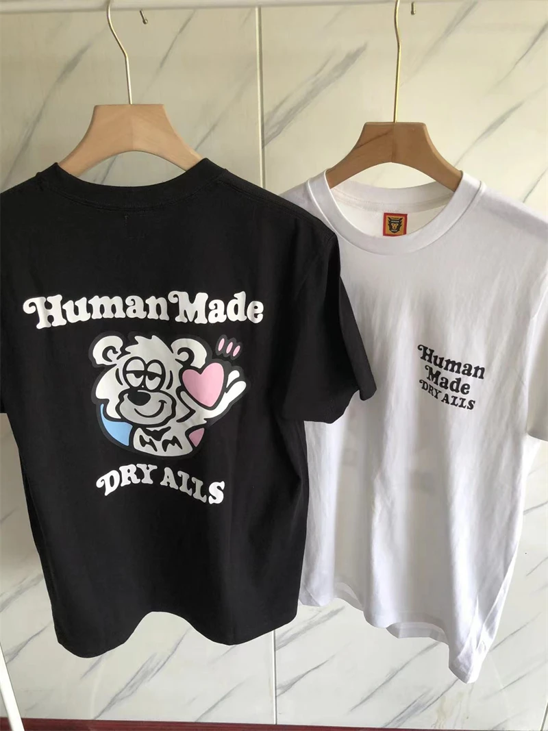 

2023ss Oversized Cartoon Bear Human Made T-shirt Men Women Girls Don’t Cry T Shirts Tops Tee