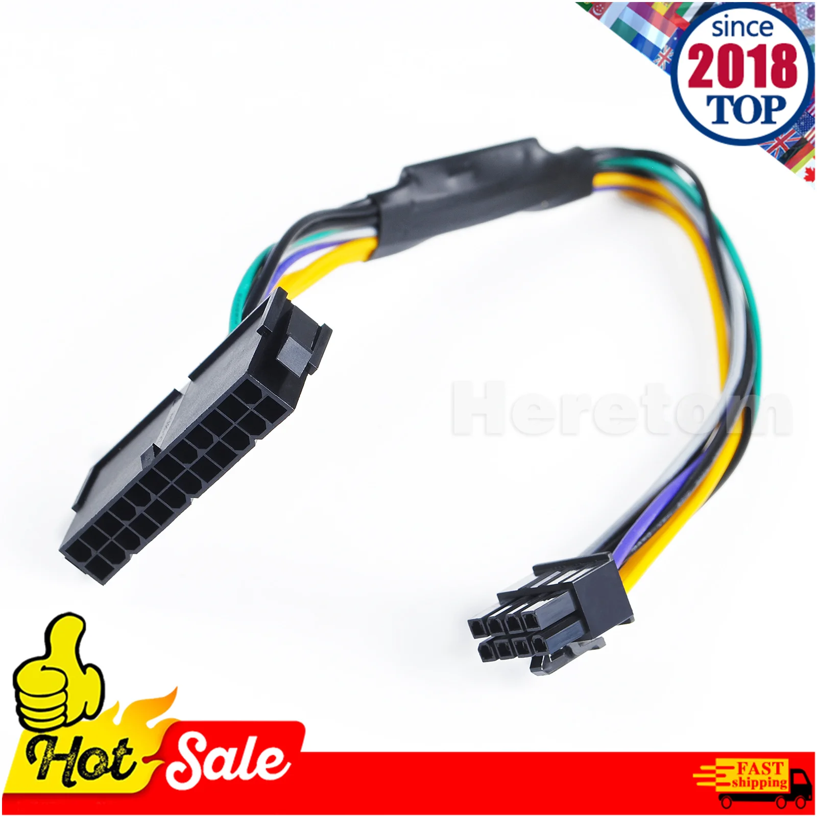 

30 см 24 Pin to 8 Pin ATX PSU кабель адаптера питания для DELL Optiplex 3020 7020 9020 Precision T1700