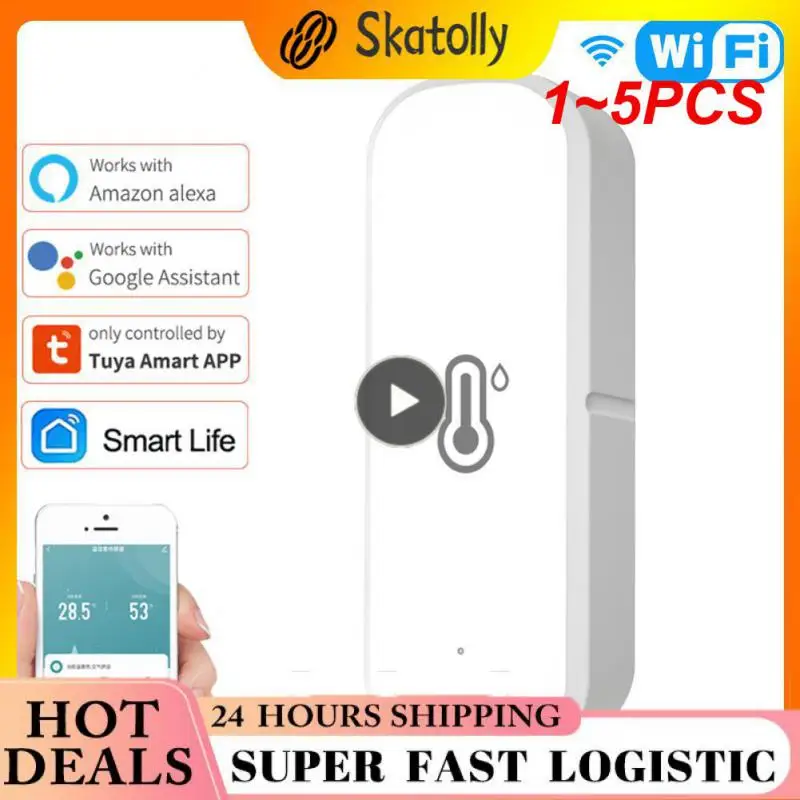 

Датчик влажности и температуры Zigbee 3,0 Wi-Fi, 1-5 шт.