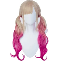 marin kitagawa cosplay wig anime my dress up darling kitagawa marin gold pink gradient long curly heat resistant wigs