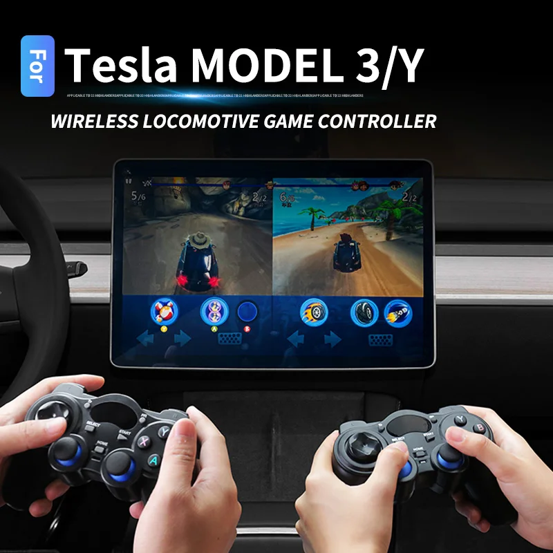 Car USB Wireless Handle Game Controller For TESLA Model Y Model 3 Blue Tooth Joystick Vibration Joypad Console Game Pad Gamepad