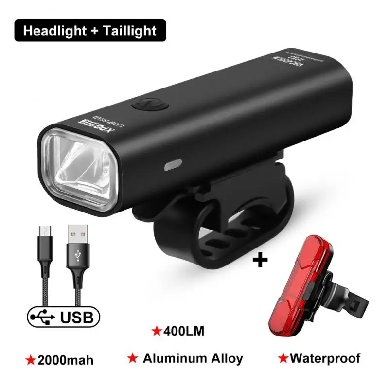 

Велосипедный передний фонарь, 2000 мАч, зарядка через USB, 400 лм