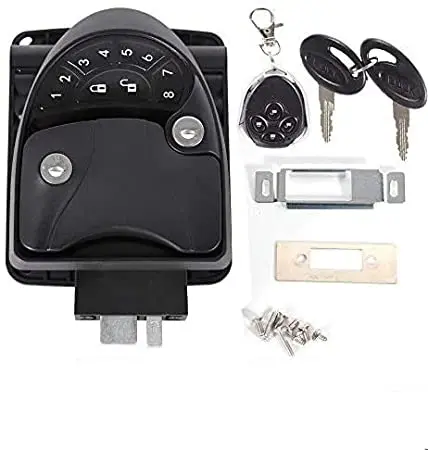 

Черный БЕСКЛЮЧЕВОЙ замок для входной двери на Автофургоне, ручка с защелкой, ручка с зажимом, Новый трейлер для кемпера